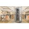 Professional multi-temperature wine display cabinet - 4 glazed sides - Horizontal bottles - Wooden cladding