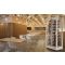 Professional multi-temperature wine display cabinet - 4 glazed sides - Horizontal bottles - Wooden cladding