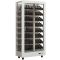 Professional multi-temperature wine display cabinet - 3 glazed sides - Inclined bottles - Wooden cladding