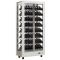 Professional multi-temperature wine display cabinet - 4 glazed sides - Inclined bottles - Wooden cladding