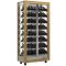 Professional multi-temperature wine display cabinet - 4 glazed sides - Inclined bottles - Wooden cladding