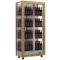 Professional multi-temperature wine display cabinet - 3 glazed sides - Vertical bottles - Wooden cladding