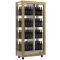 Professional multi-temperature wine display cabinet - 4 glazed sides - Vertical bottles - Wooden cladding