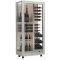 Professional multi-temperature wine display cabinet - 3 glazed sides - Mixed shelves - Wooden cladding