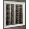 Built-in combination of two professional multi-temperature wine display cabinets - Mixed shelves - Curved frame