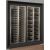 Built-in combination of two professional multi-temperature wine display cabinets - Mixed shelves - Curved frame