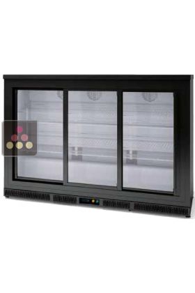 Built-in display fridge for installation under counter - 3 sliding doors