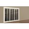 Built-in combination of 3 professional multi-temperature wine display cabinets - Horizontal bottles - Flat frame