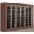 Freestanding combination of 3 professional multi-temperature wine display cabinets - Inclined bottles - Flat frame