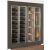 Built-in combination of 2 professional refrigerated display cabinets for wine, cheese and cured meat - Flat frame