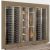 Built-in combination of 3 professional refrigerated display cabinets for wine, cheese and cured meat - Flat frame