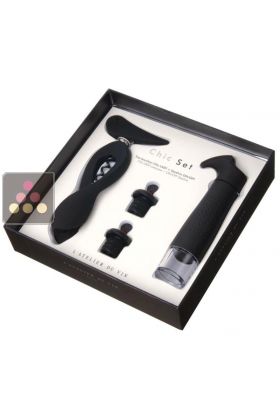 Box Corkscrew Set - Chic Lady Black