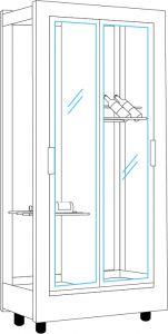 Double-glazed clear anti-UV glass