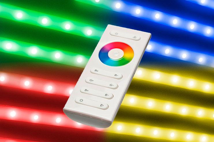 Colored RGB LED lights with remote control to choose various colours, sets lighting effects and the dimmer. White colour is a cold white (6000-6500°K). Not suggested option for cheese, delicatessen and gastronomy units.