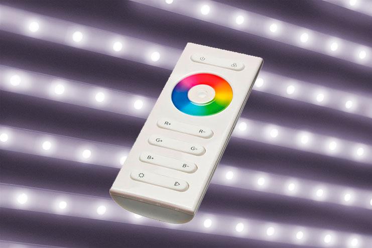 Natural white LED (4000-4500°K) + controller with remote control to ajust the intensity