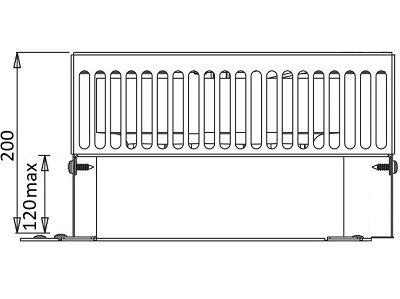 The back wall of the wine cellar is 120mm thick. The depth of the condenser fan is 200mm and the total depth of the air-conditionner is 666mm.