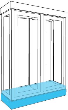 The floor includes either an underflor heating system or underfloor heating plates. 