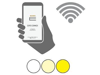 Remote control of the white LED lighting with dimmer and lighting effects (only if Remote control option selected)