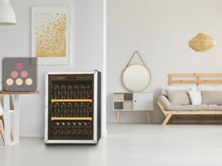 Multi temperature wine service and storage cabinet