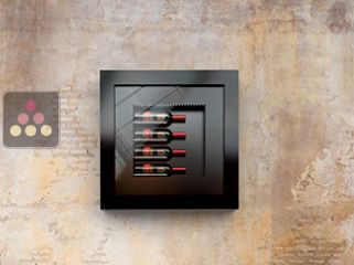 Silent refrigerated wine frame display for 4 bottles