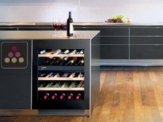Dual temperature wine cabinet for storage and service - can be fitted
