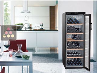 1 temperature wine cabinet for storage and service - can be fitted