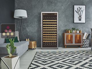 Multi-temperatures wine storage or service cabinet and chocolate