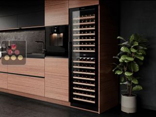 Dual temperatures wine storage or service cabinet and chocolate