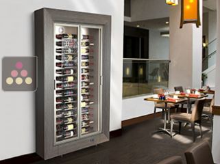 Multi-Temperature wine storage and service cabinet with reduced depth