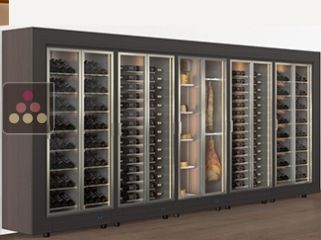 Gourmet combination : wine cabinet, cheese cabinet & cold meat cabinet